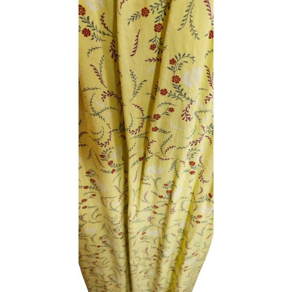Women's Size Small Yellow Boho Floral English Fac… - image 6