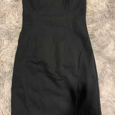 Express black fitted tube top dress