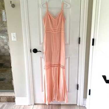NWOT Bebe Lace Chiffon Style Sleeveless Maxi Dress