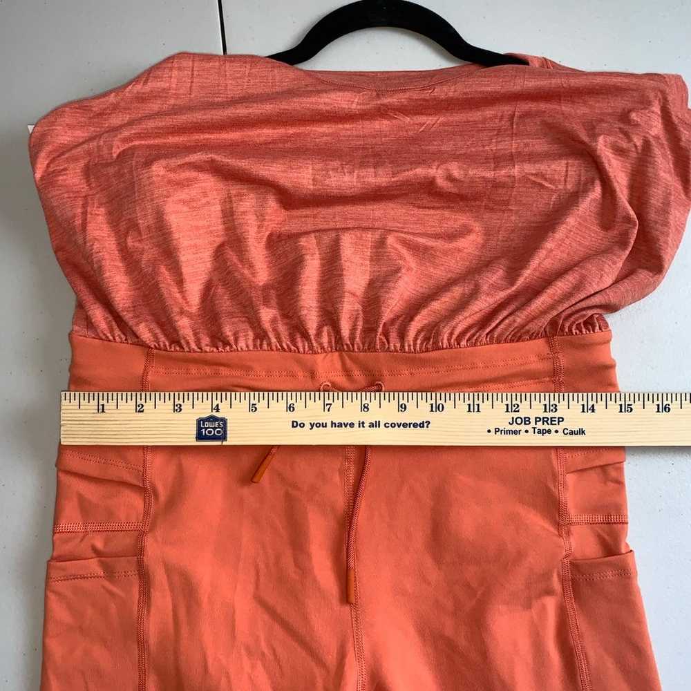Free people copper orange onesie jumpsuit legging… - image 4