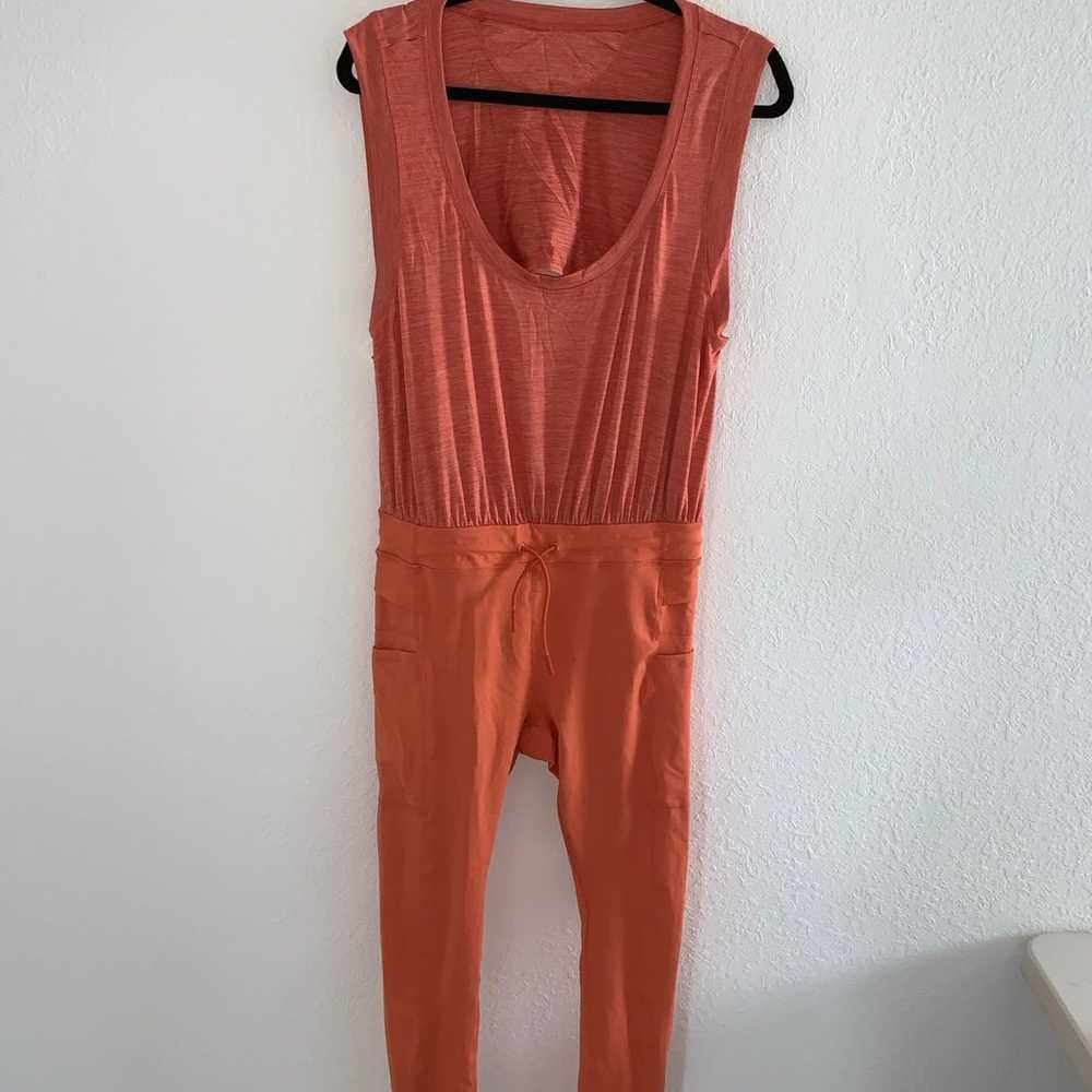 Free people copper orange onesie jumpsuit legging… - image 7