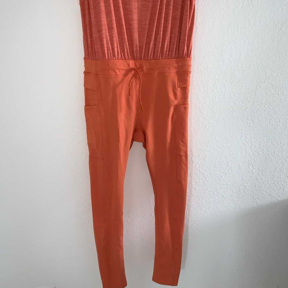 Free people copper orange onesie jumpsuit legging… - image 8