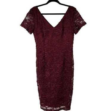 JS Collections Burgundy Textured Wedding Guest Dre