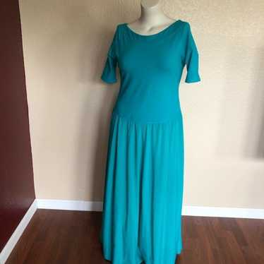 Soft Surroundings Blue Maxi Dress Size L New