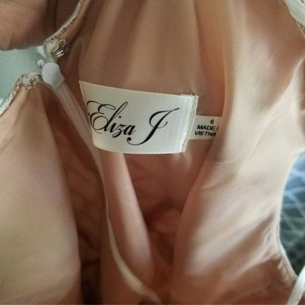 Eliza J White Lattice Lace Dress 6 - image 4