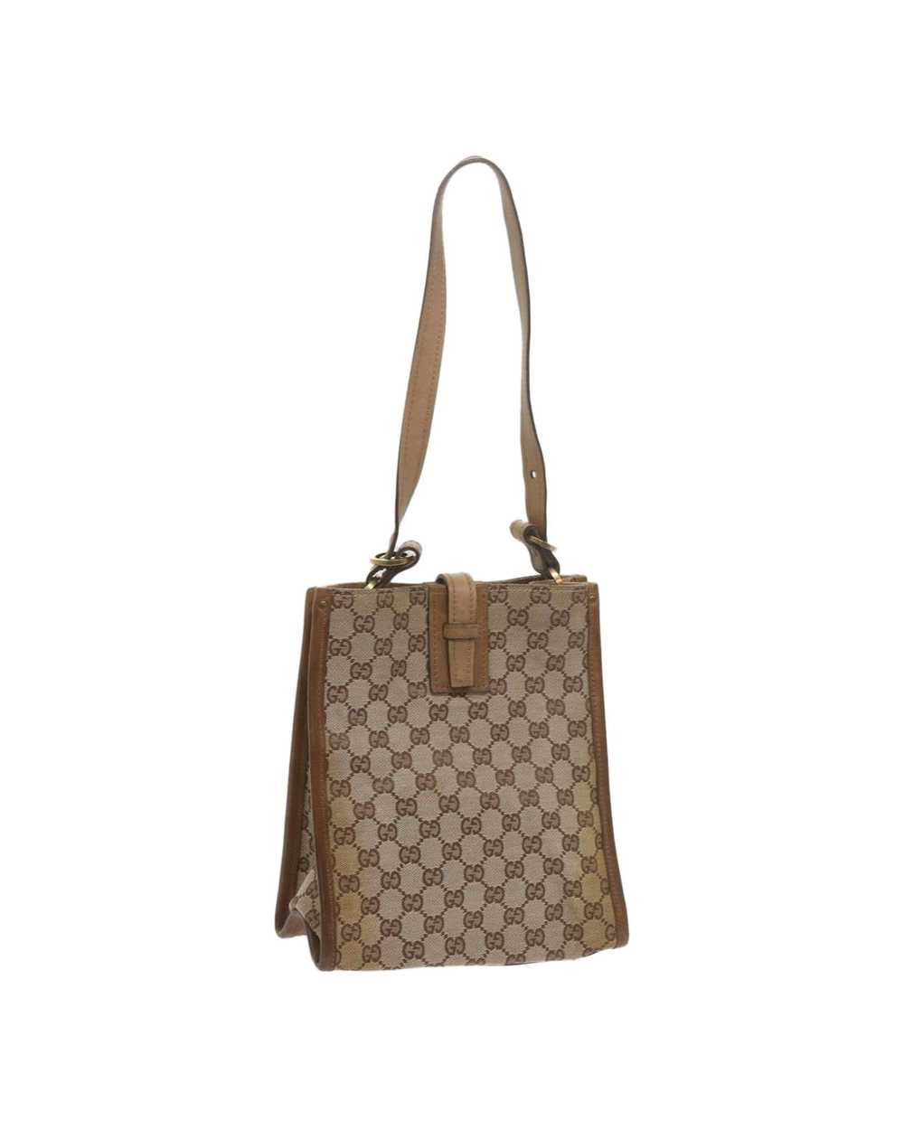 Gucci Beige GG Canvas Shoulder Bag with Iconic De… - image 1