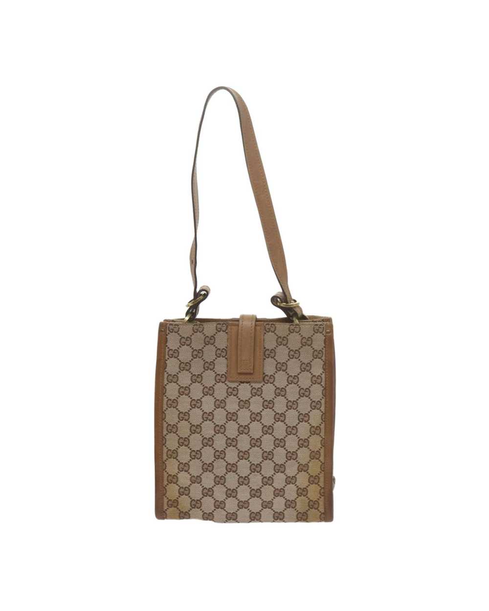 Gucci Beige GG Canvas Shoulder Bag with Iconic De… - image 3