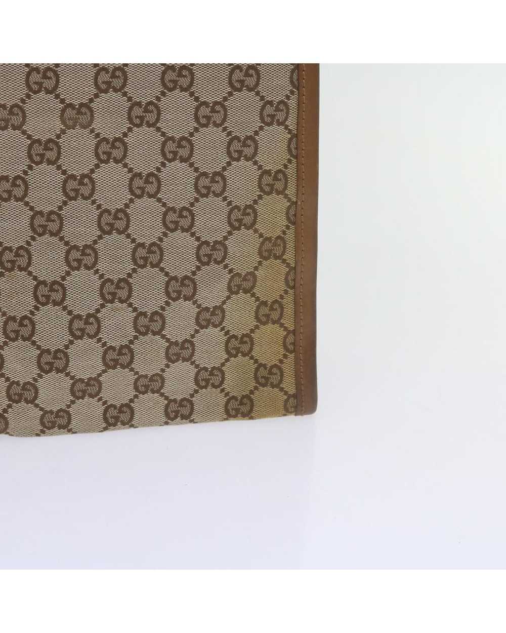 Gucci Beige GG Canvas Shoulder Bag with Iconic De… - image 4