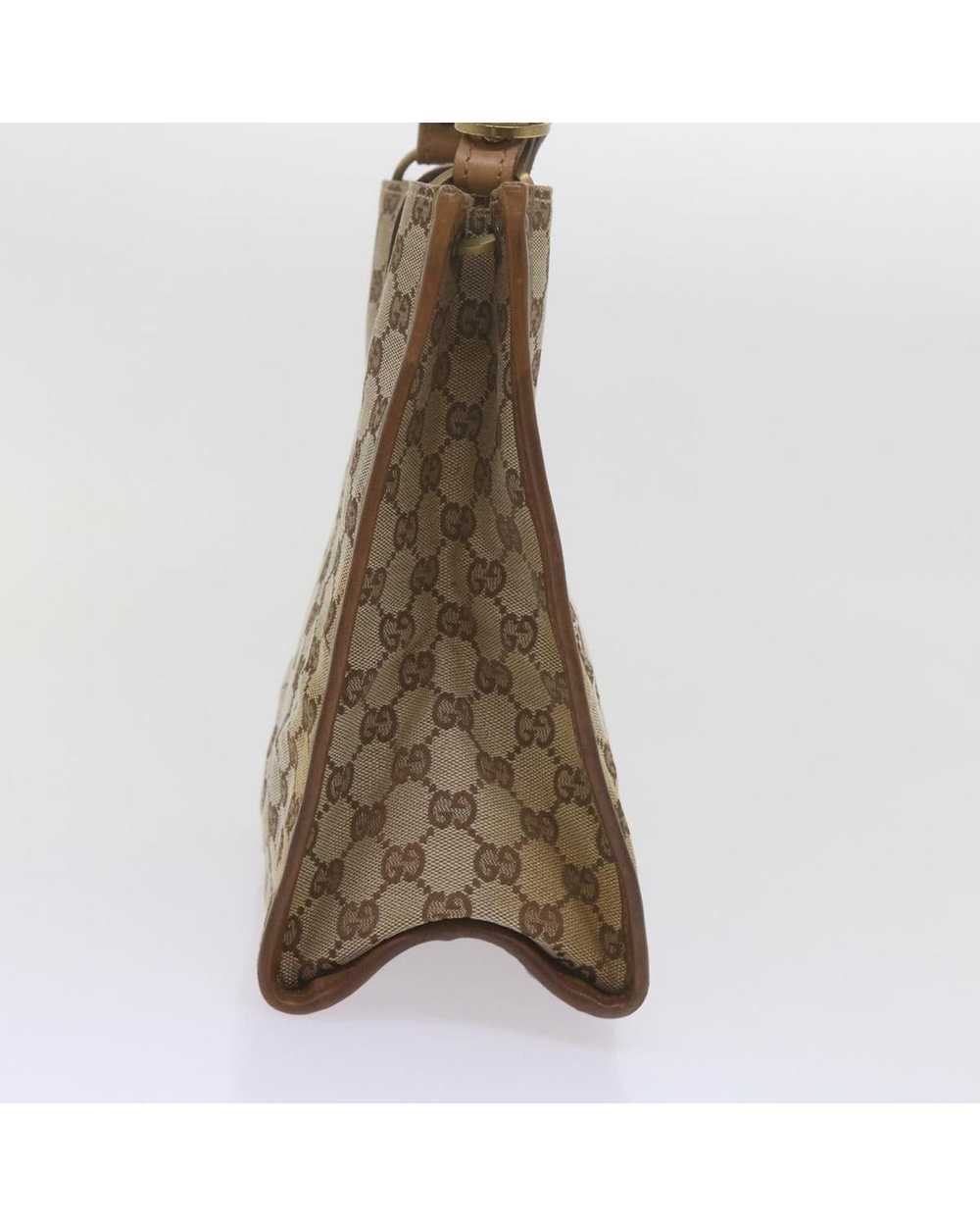 Gucci Beige GG Canvas Shoulder Bag with Iconic De… - image 6