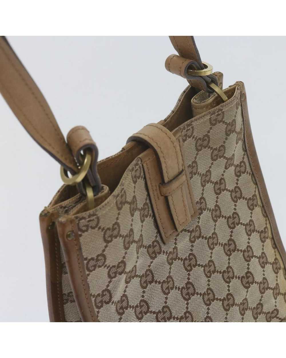Gucci Beige GG Canvas Shoulder Bag with Iconic De… - image 7