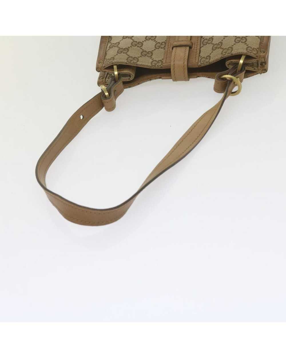 Gucci Beige GG Canvas Shoulder Bag with Iconic De… - image 8