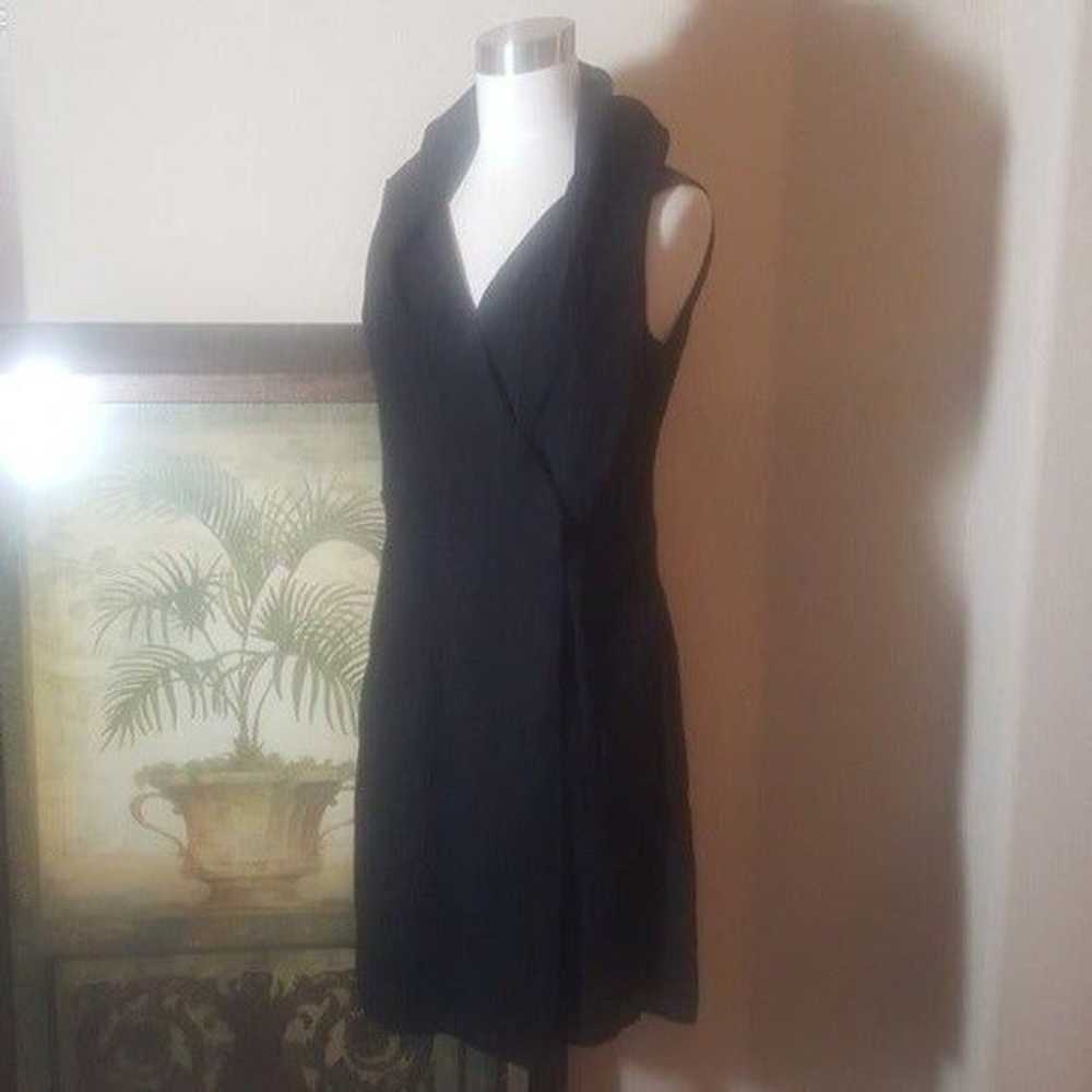 ANN TAYLOR LBD Black Wrap Dress - Size 6 - image 2