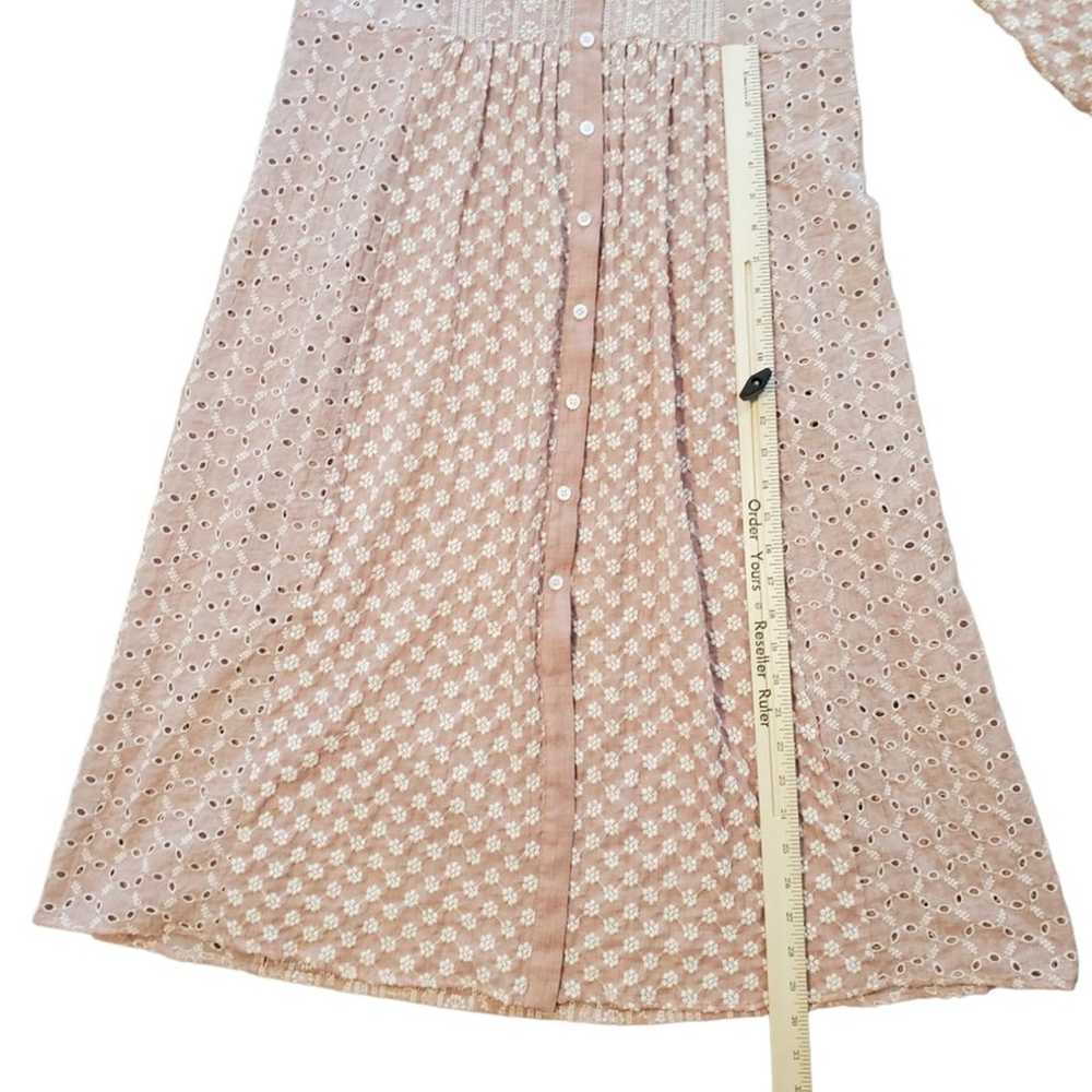Zara Embroidered Midi Dress Size S - image 6