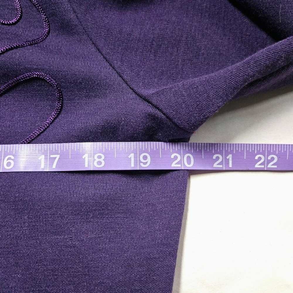 Liz Claiborne Vintage Wool Blend Deep Purple Embe… - image 10