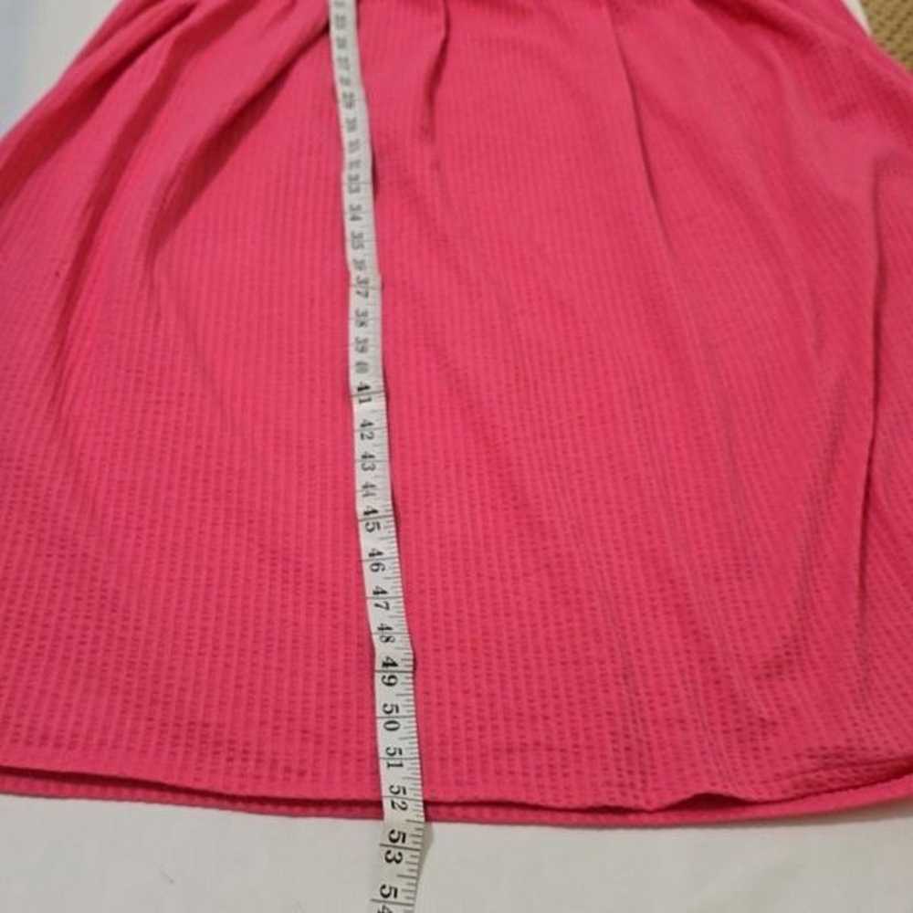 Boden Pink Strappy Seersucker Midi Dress size 14 - image 5