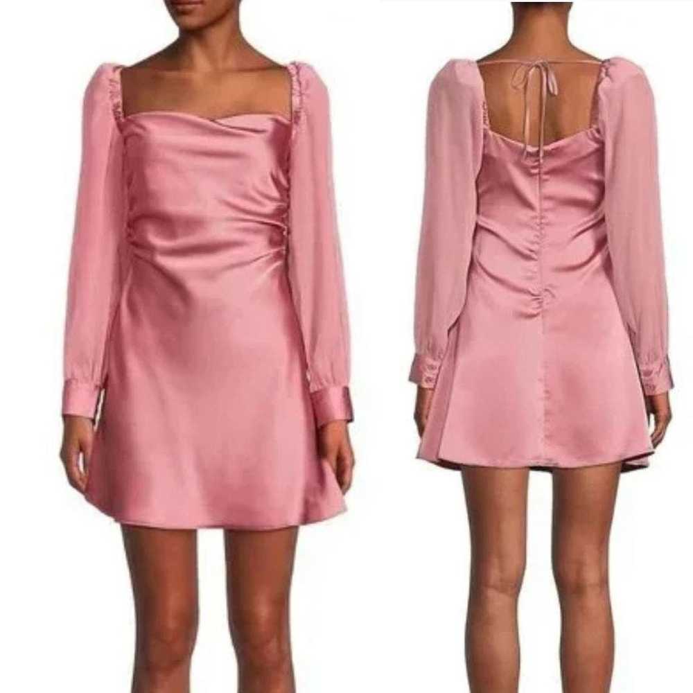 NEW WeWoreWhat Pink Satin Mini Dress size 2 Pull … - image 9