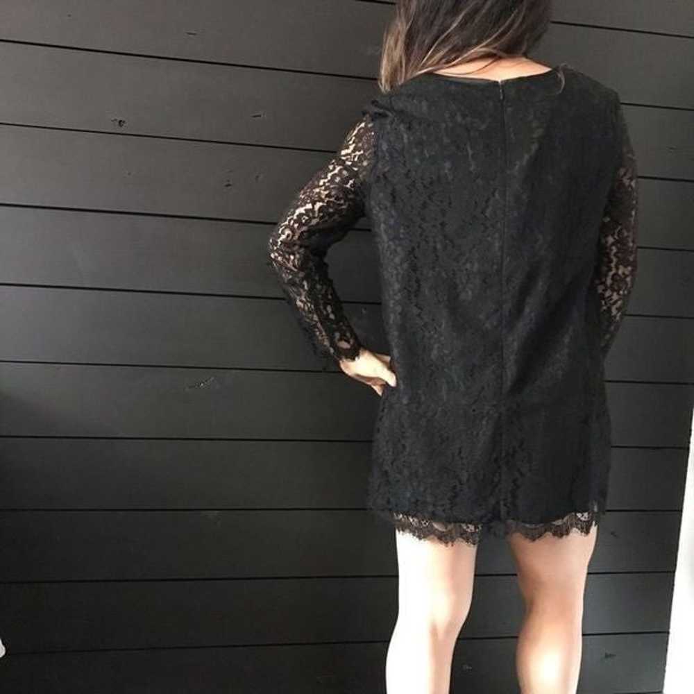 Steena lace mini dress long sleeve black petite - image 3