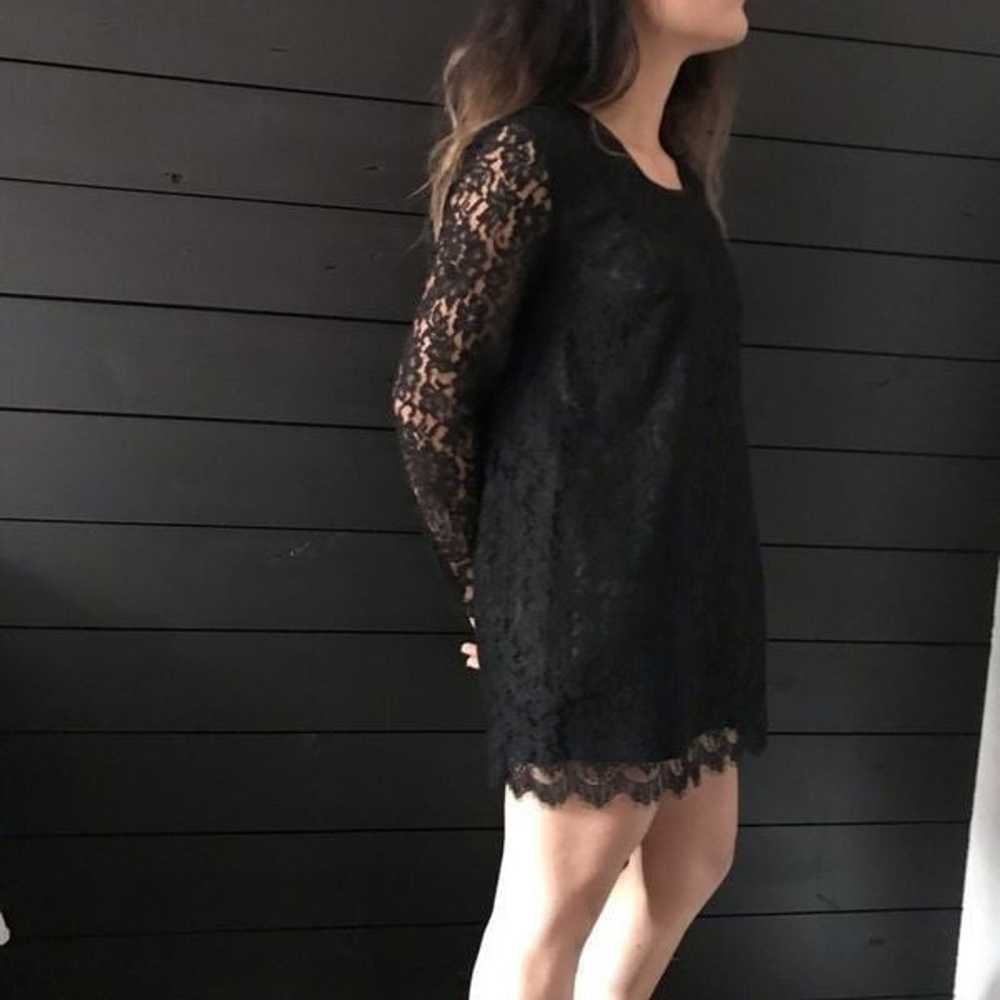 Steena lace mini dress long sleeve black petite - image 5