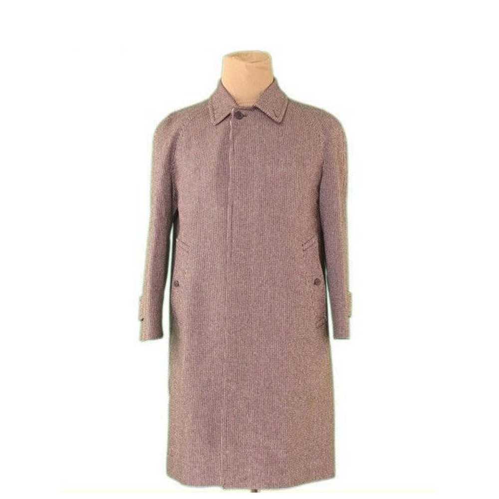Burberry Coat Long Men'S Single Beige Brown Wool … - image 1