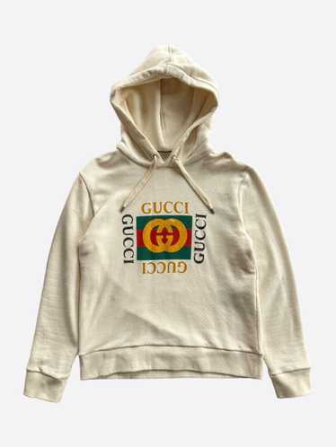 Gucci Gucci Cream Bootleg Logo Hoodie