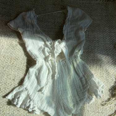 Millau crinkled cotton romper - image 1