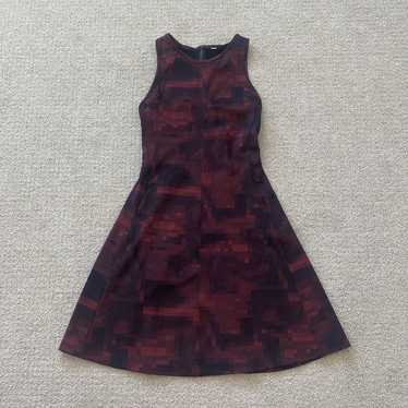 Lululemon Fit And Flare Dress Back Zip Red/Black … - image 1