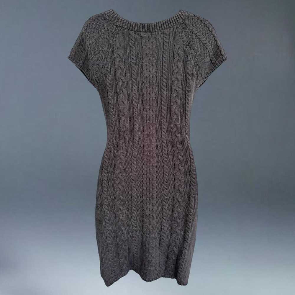 y2k grey grunge office siren cable knit sweater d… - image 3