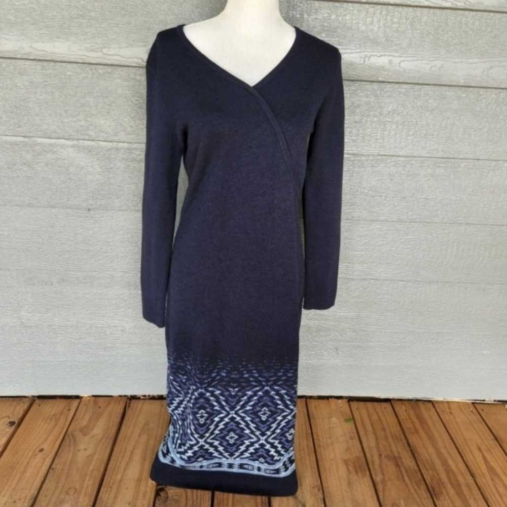 Pendleton Women's Navy Blue Patterned Wool Dress … - image 1