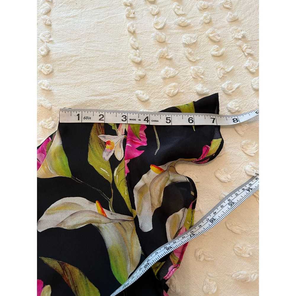 MILLY Women's Jill Floral Print Silk Flutter Slee… - image 9