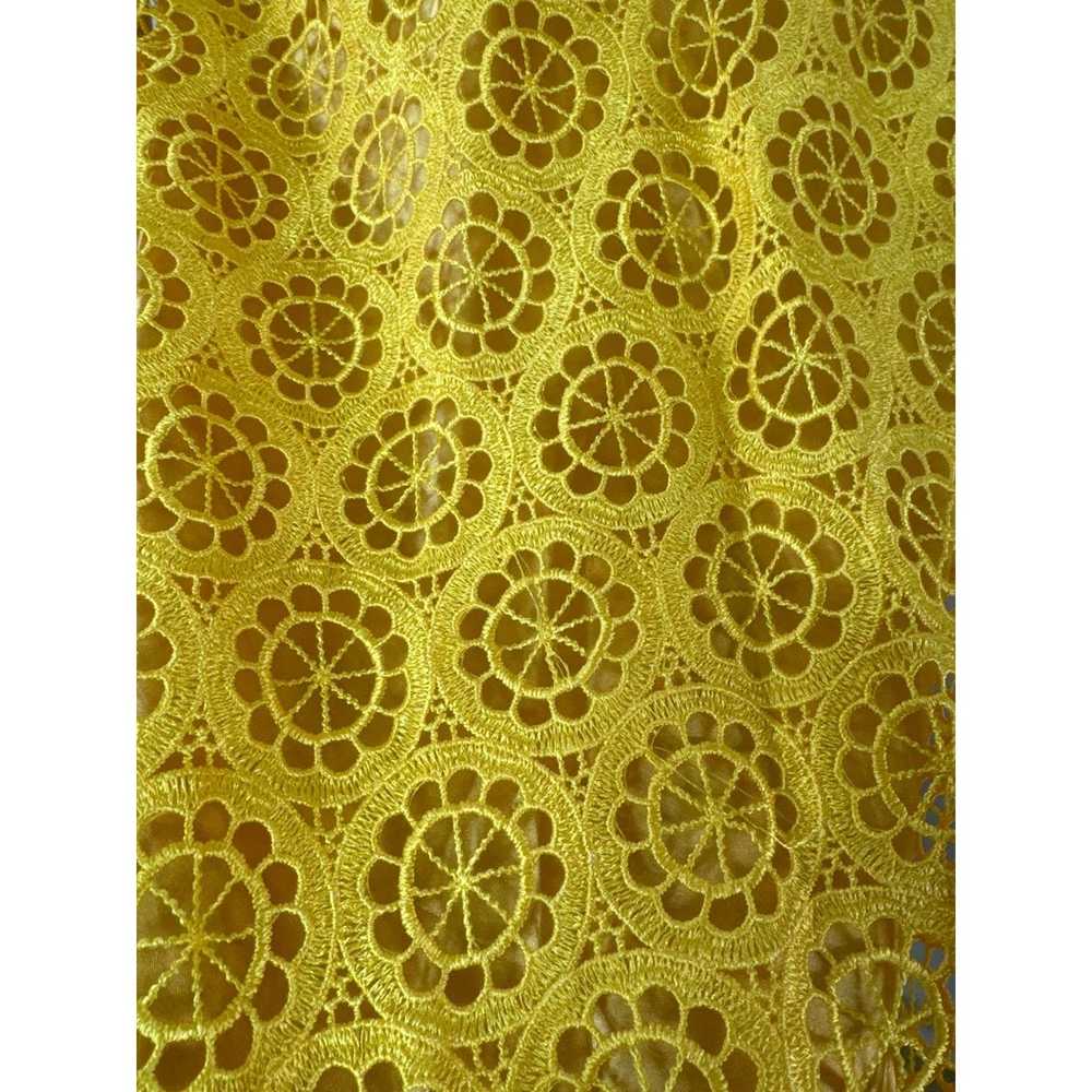 Beautiful Yellow Crocheted high low cold shoulder… - image 11