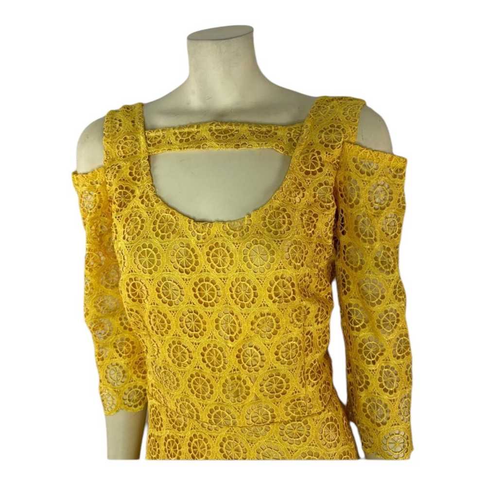 Beautiful Yellow Crocheted high low cold shoulder… - image 2