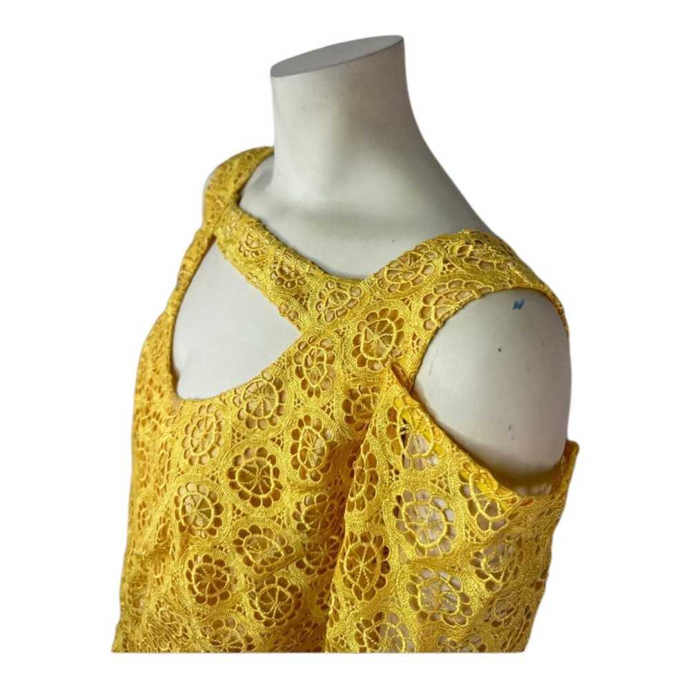 Beautiful Yellow Crocheted high low cold shoulder… - image 8