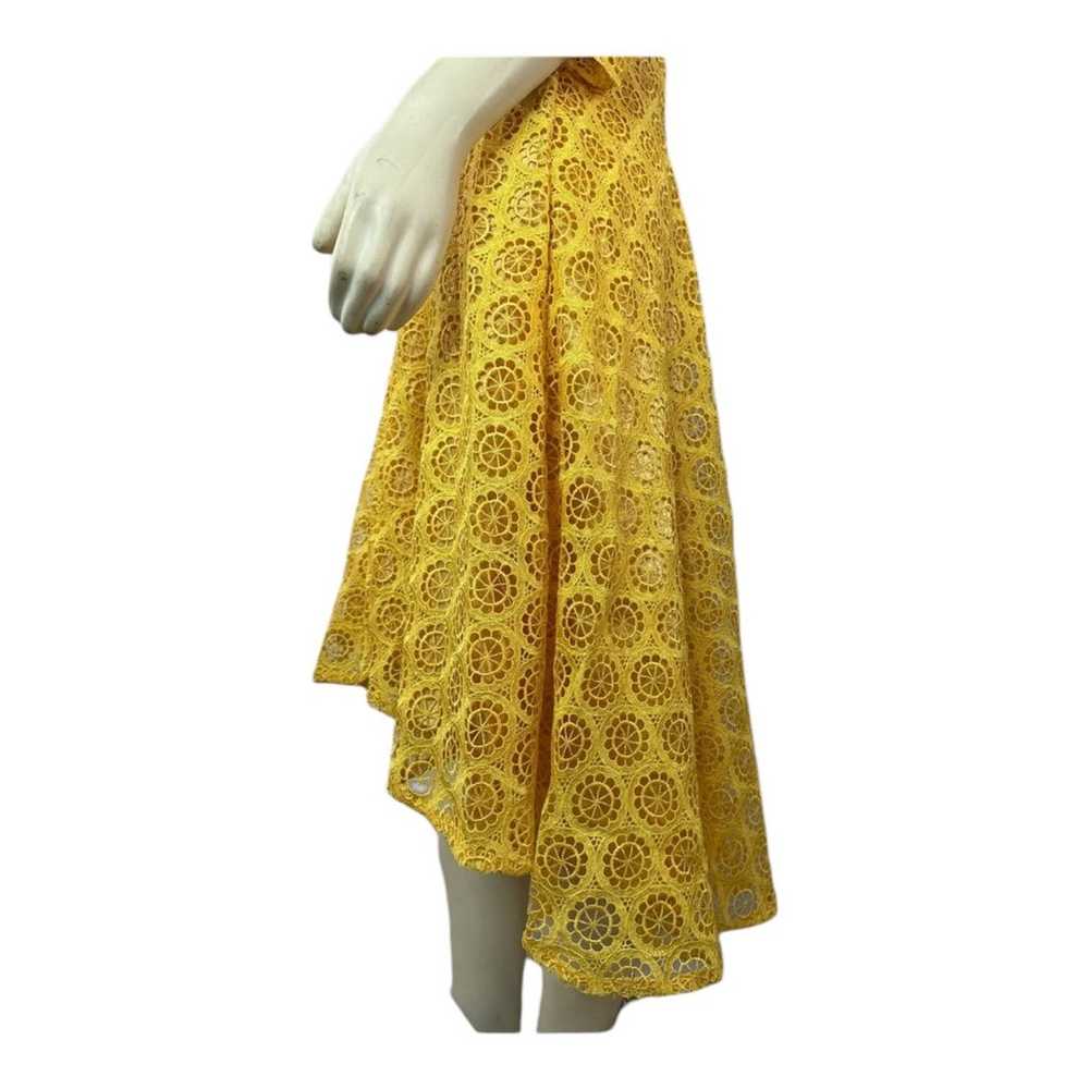 Beautiful Yellow Crocheted high low cold shoulder… - image 9