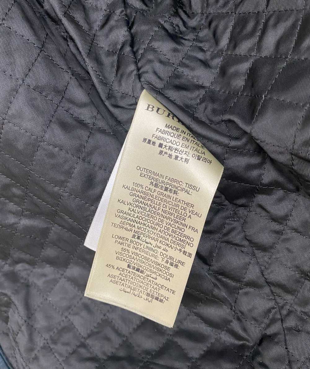 Burberry × Leather Jacket Burberry Brit Calf Leat… - image 10