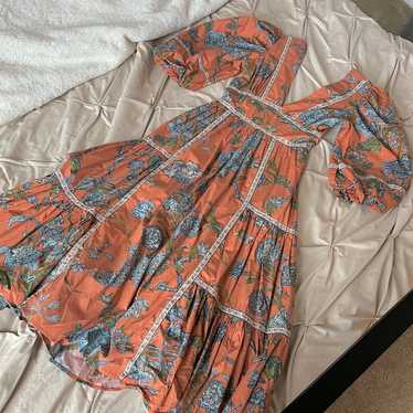 Anthropologie floral fit and flare dress