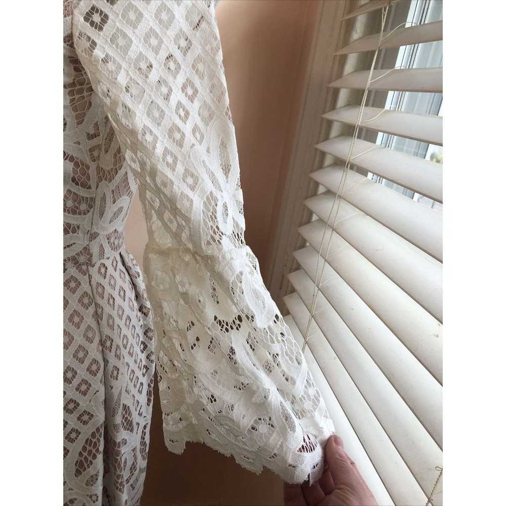 Eliza J NWOT Long Bell Sleeve Lace Fit & Flare Iv… - image 3