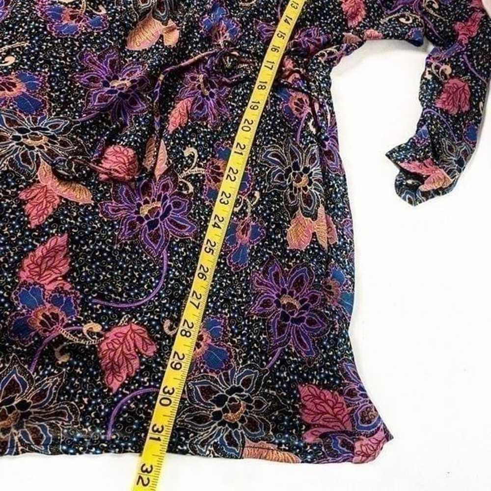 Free People Purple Floral Teegan Wrap Mini Dress … - image 11