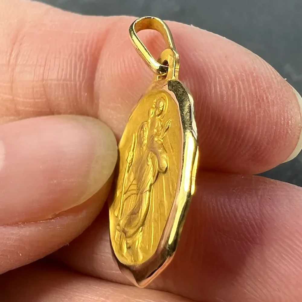 Augis Grun French Saint Christopher 18K Yellow Go… - image 7