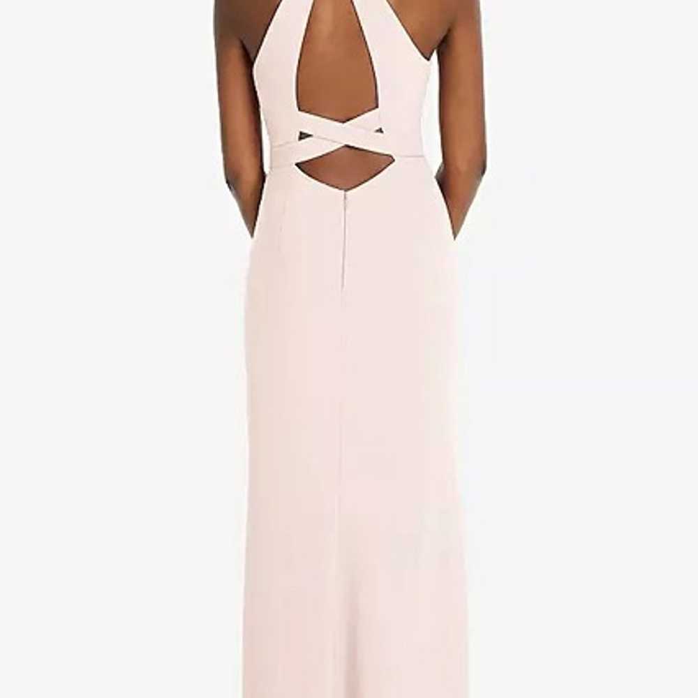 Dessy Collection Halter Criss Cross Cutout Back M… - image 1