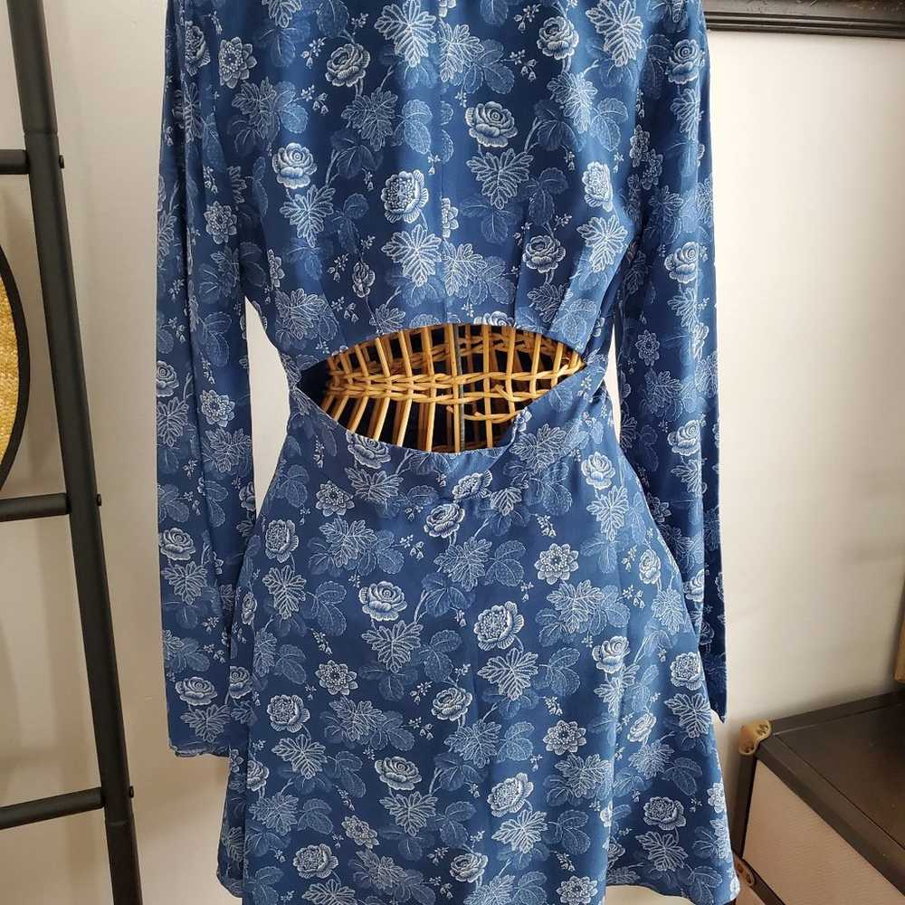 INTERMIX Blue Floral Dress Size Small (new w/o ta… - image 4
