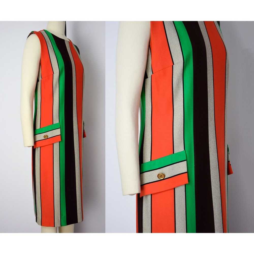 1960s Striped Shift Dress Size Medium Large 60s M… - image 2