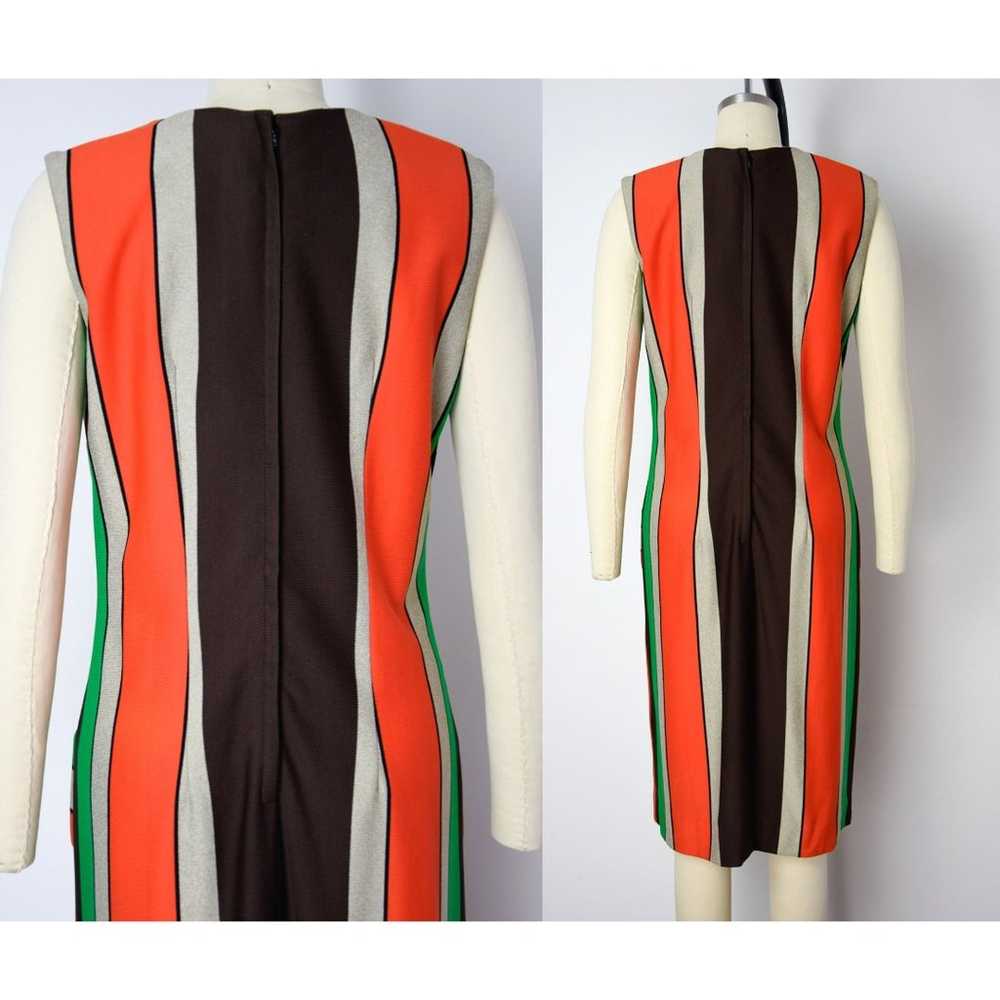 1960s Striped Shift Dress Size Medium Large 60s M… - image 4