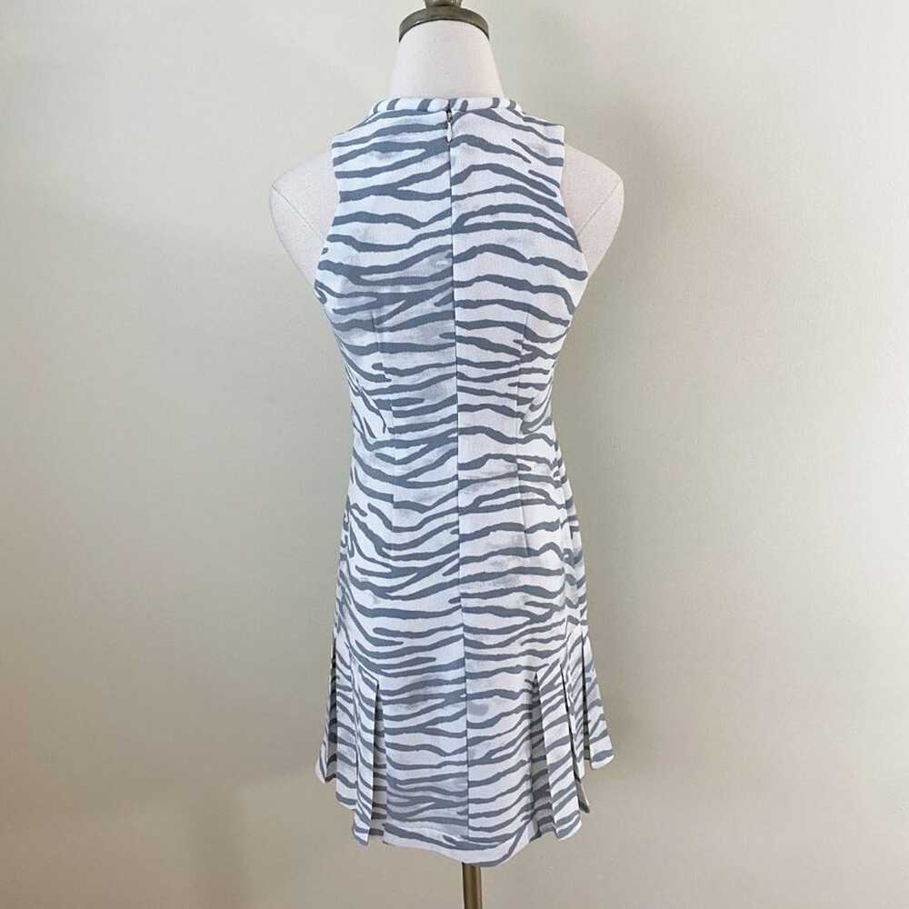 Rebecca Taylor Gray/White Zebra Print Sleeveless … - image 5
