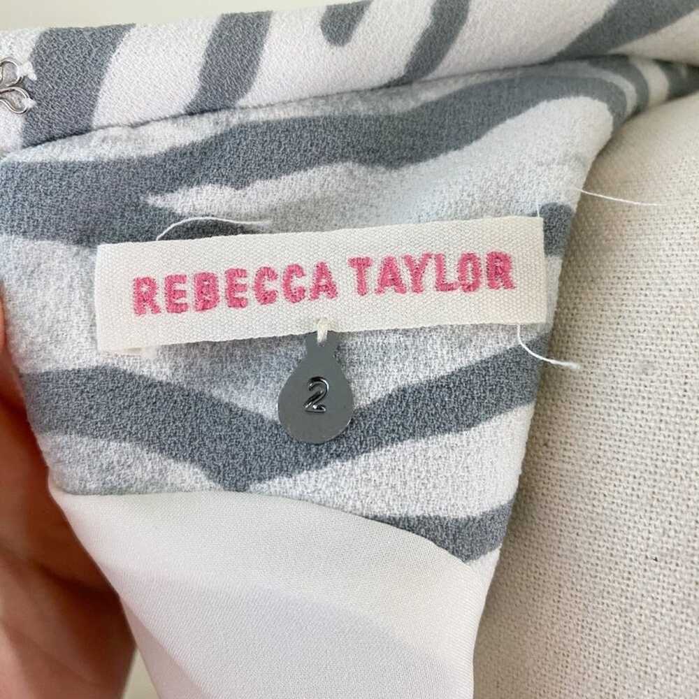 Rebecca Taylor Gray/White Zebra Print Sleeveless … - image 6