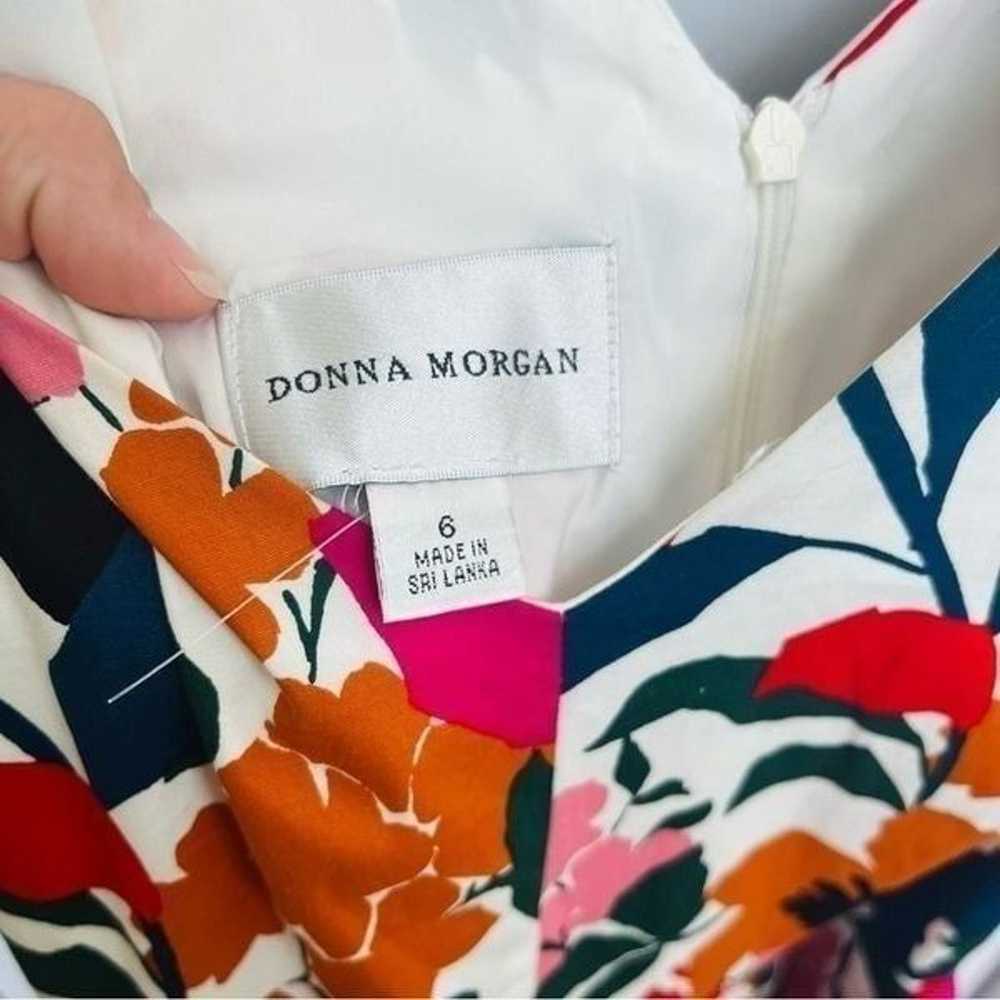 Donna Morgan Surplice V-Neck Floral Stretch Cotto… - image 3
