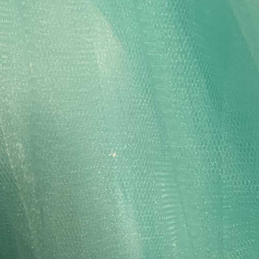 May Queen Dress Bright Blue Sheer Tulle Strapless… - image 9