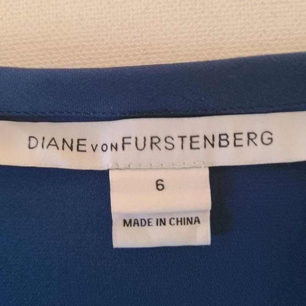 Diane Von Furstenberg Womens Blue Silk Blend Tux … - image 2