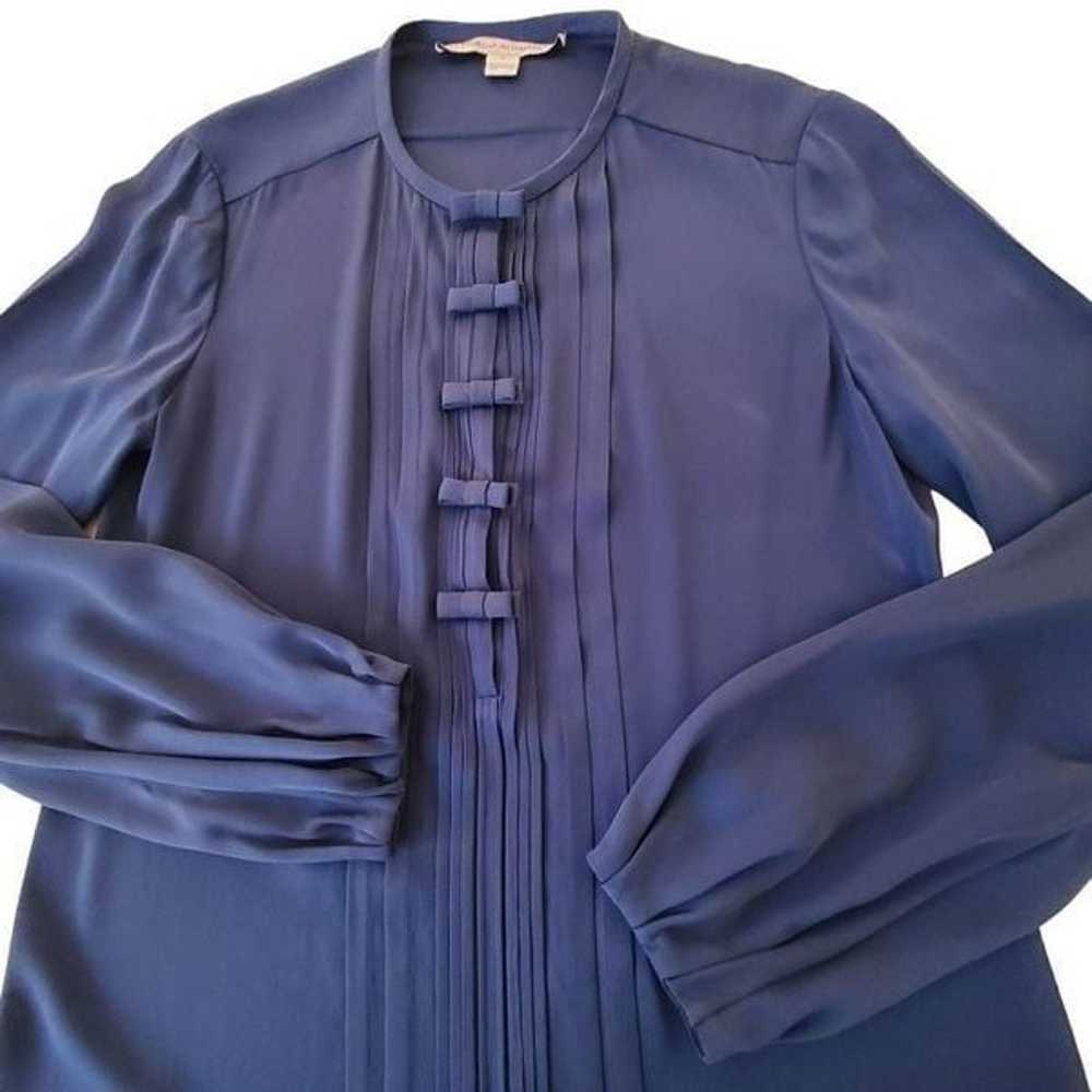 Diane Von Furstenberg Womens Blue Silk Blend Tux … - image 3