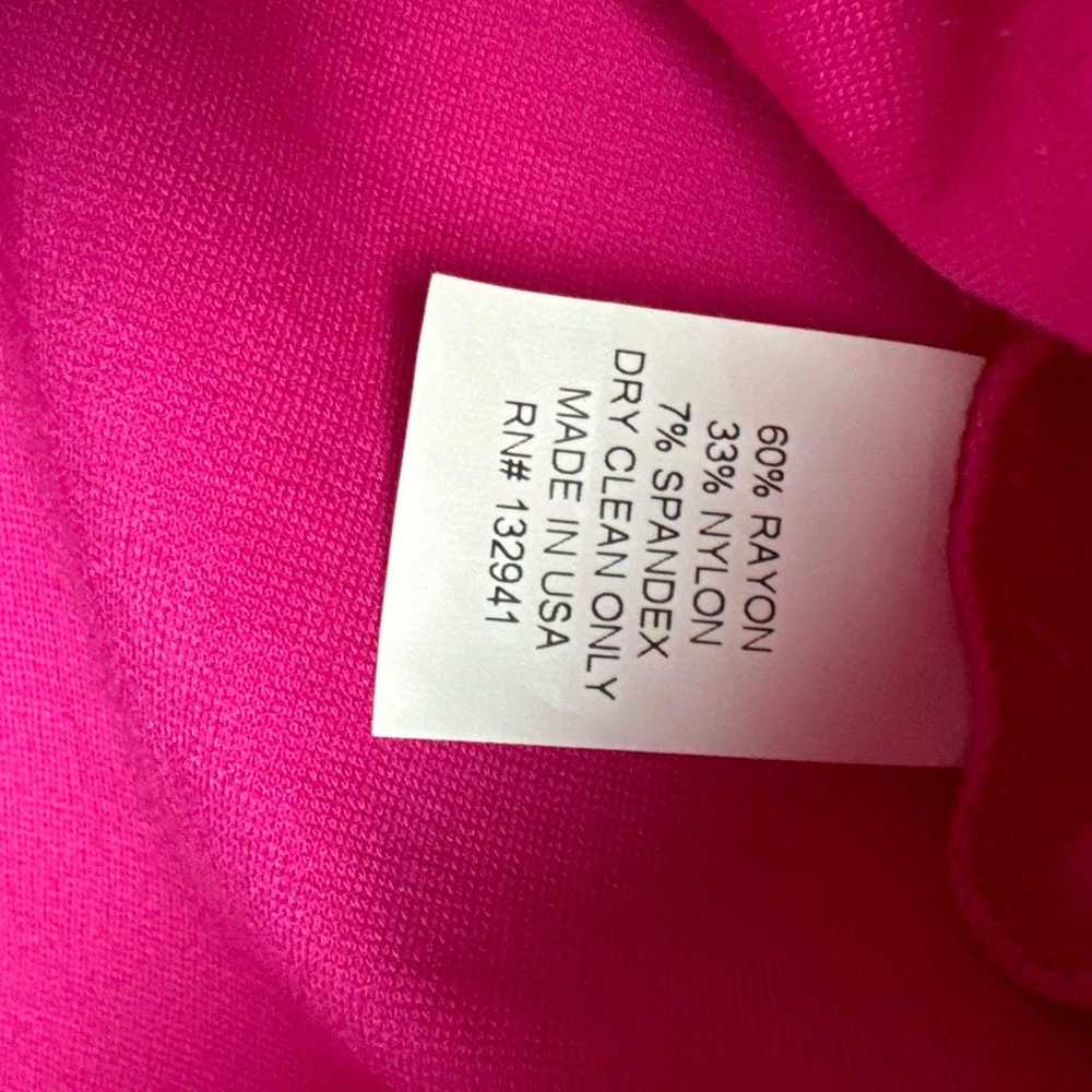 Amanda Uprichard Pink Fit And Flare Dress 3/4 Sle… - image 4