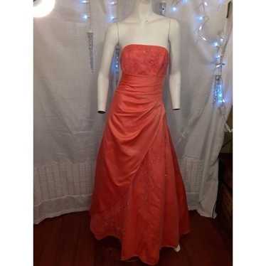 City Triangles Pink/Orange Vintage Prom Dress